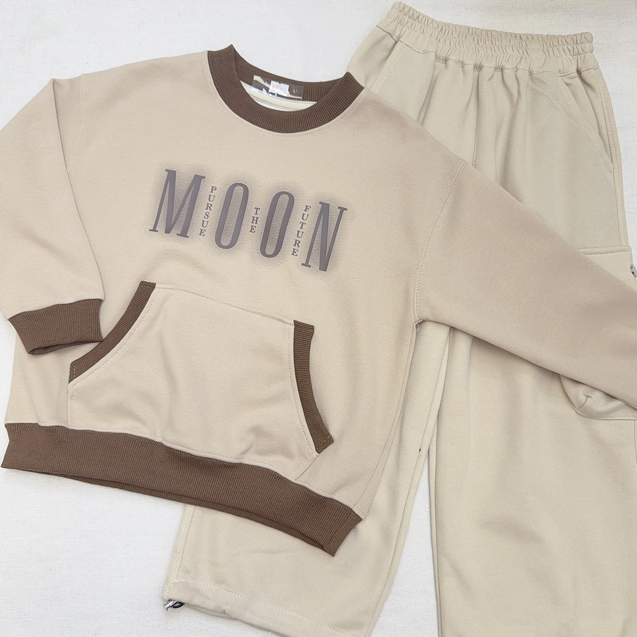 DO-3676大-卡配色MOON工裝褲套裝