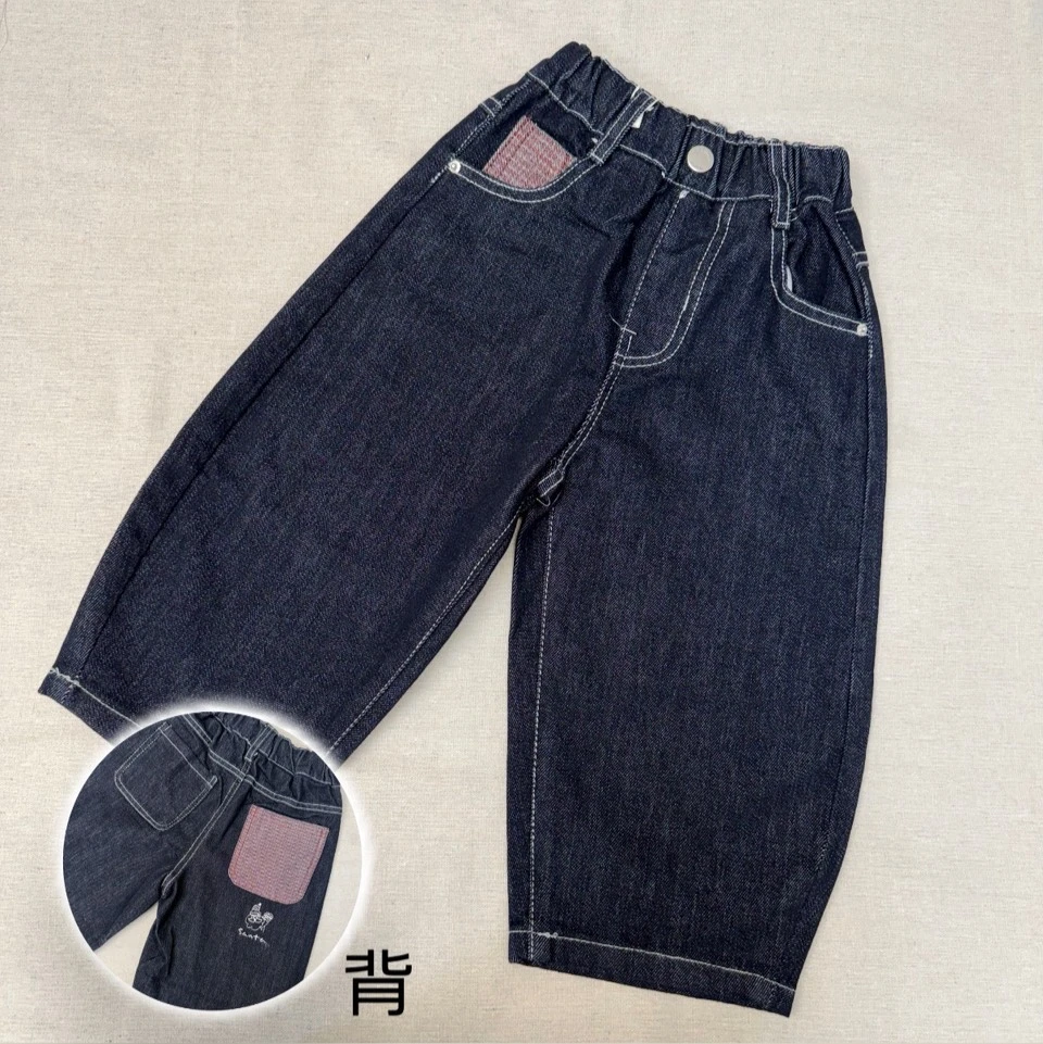 GZH-3011藍後刺繡小圖牛仔褲