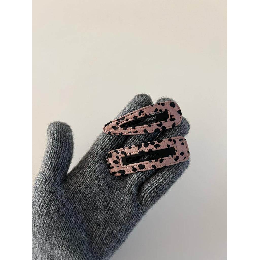 正韓飾品 ｜ 韓國製造 豹紋髮夾二件組