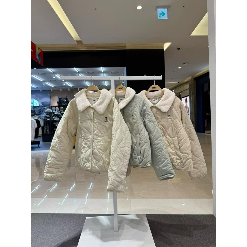 韓國品牌 SPAO  絨毛熊熊菱格外套