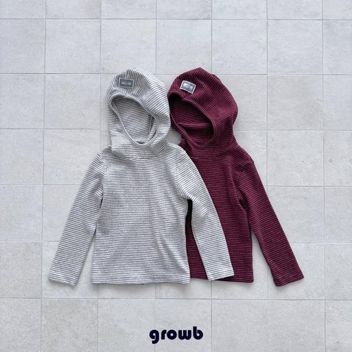 【90-150】韓國童裝 GROWB 冬季商品 條紋連帽上衣