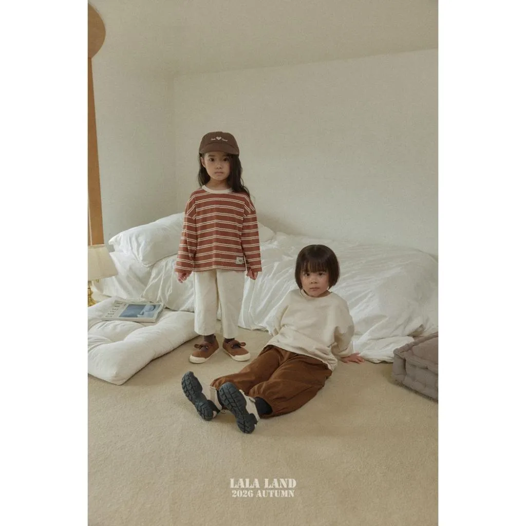 【90-120 親子款】韓國童裝 秋季新款 LALA LAND 條紋上衣