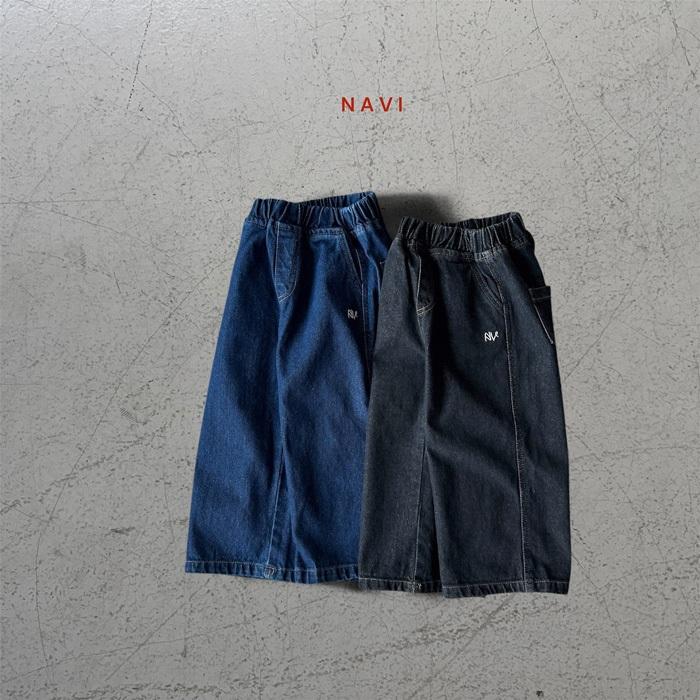 【90-170】韓國童裝 秋季新款 NAVI 小標英文牛仔長褲