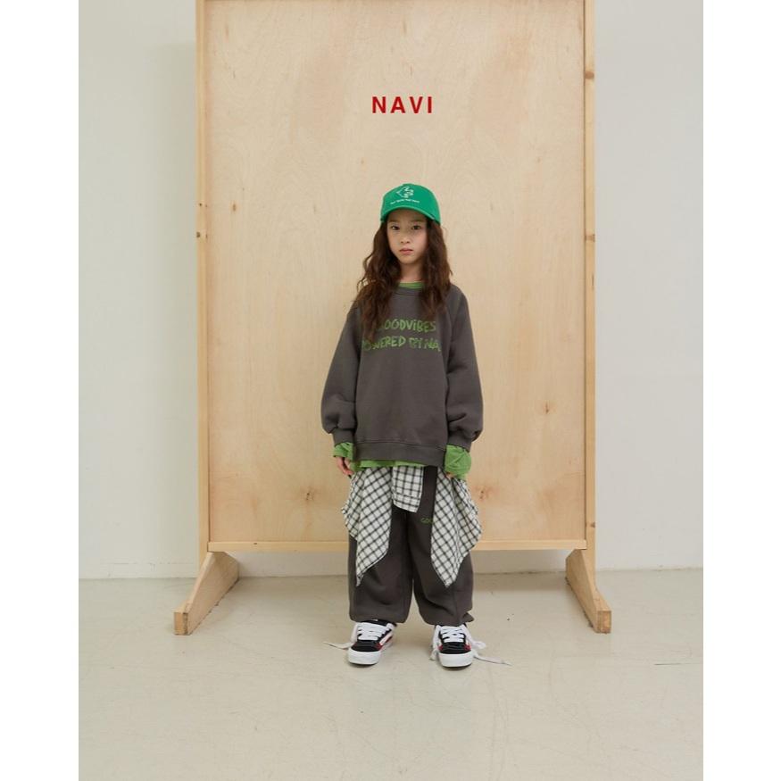 【90-170】韓國童裝 秋季新款 NAVI 英文標語休閒套裝