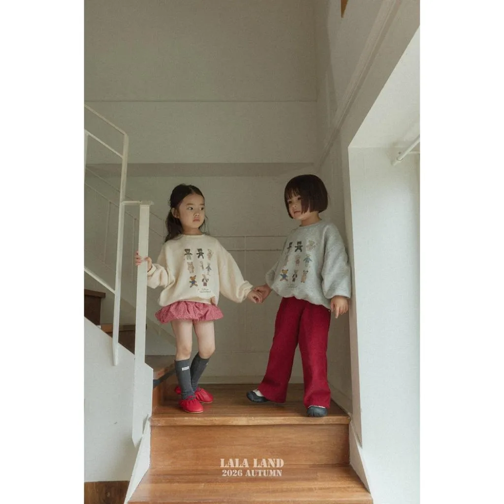 【90-120】韓國童裝 秋季新款 LALA LAND 小標工裝寬褲
