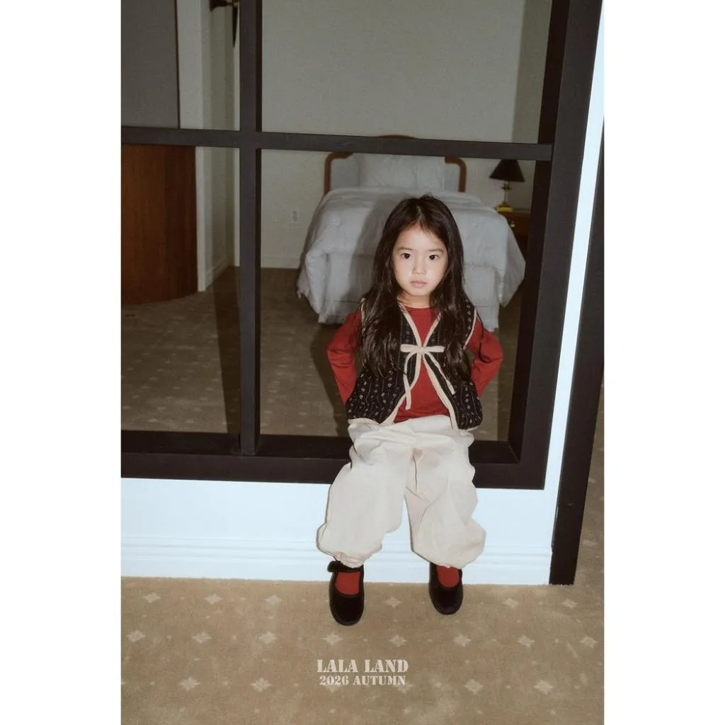 【90-120】韓國童裝 秋季新款 LALA LAND 小花背心