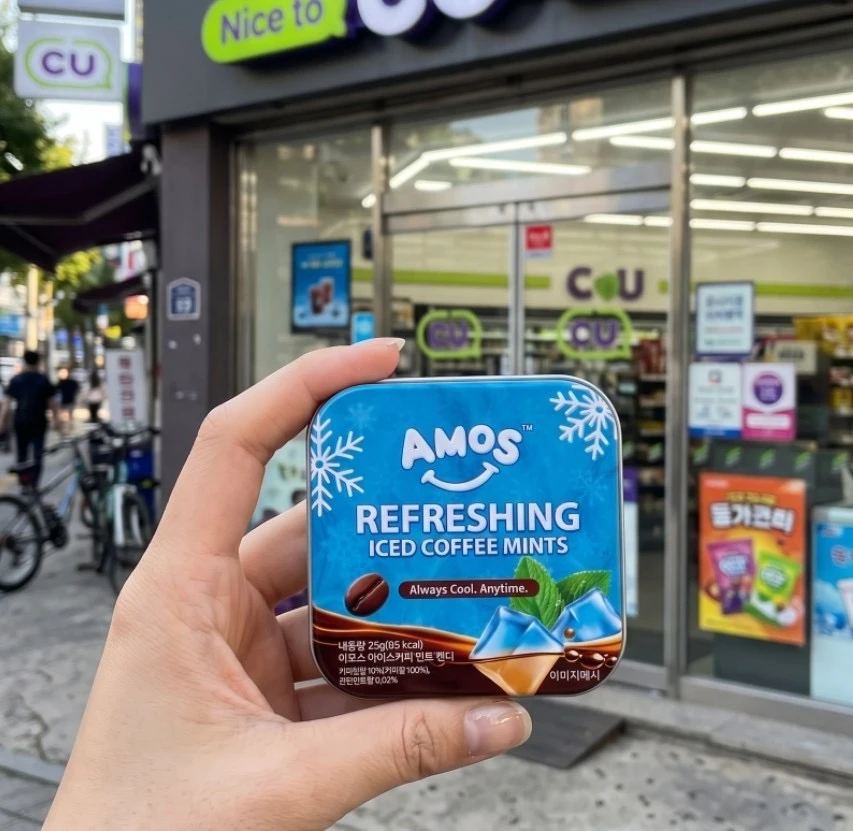 AMOS 冰涼咖啡薄荷糖25g