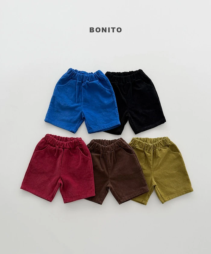 【90-140】韓國童裝 BONITO 秋季新款 燈芯绒短褲