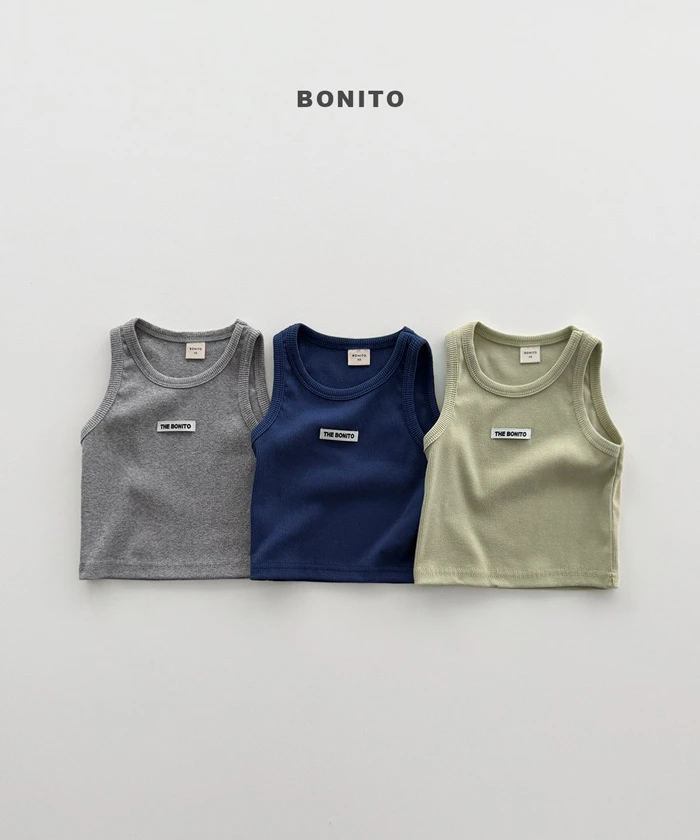 【90-140】韓國童裝 BONITO 秋季新款 LOGO小標背心