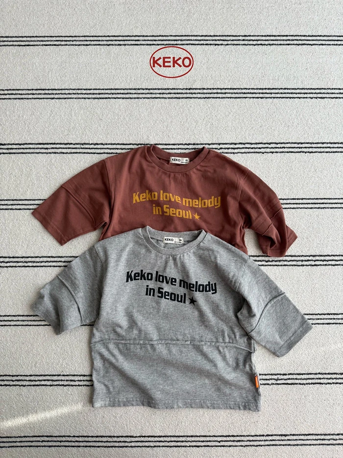【90-120 親子款】韓國童裝 KEKO 秋季新款 寬鬆長袖上衣