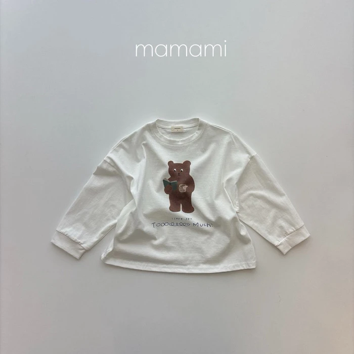 【80-150 親子款】韓國童裝 MAMAMI 秋季新款 熊熊看書上衣