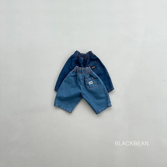 【90-120】韓國童裝 BLACKBEAN 秋季新款 口袋牛仔長褲