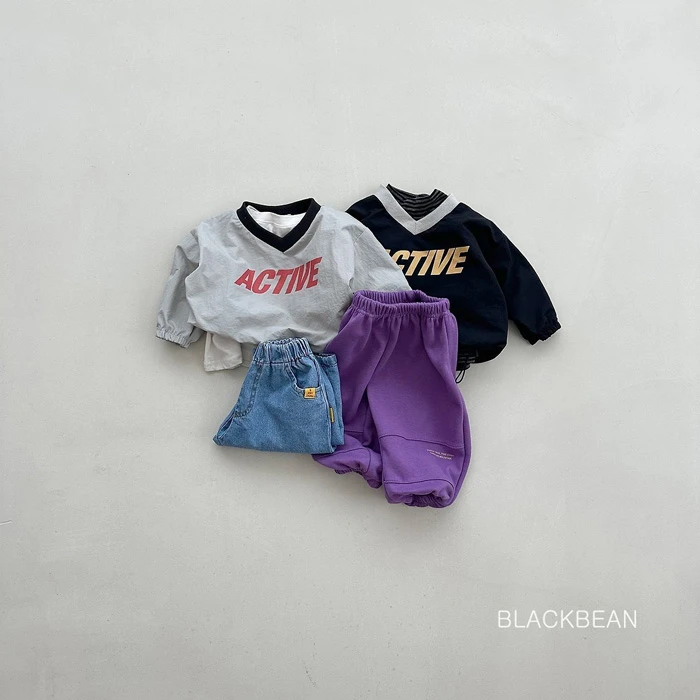 【90-120】韓國童裝 BLACKBEAN 秋季新款 運動休閒上衣