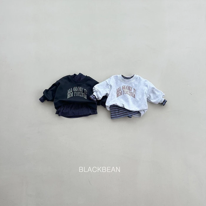 【90-120】韓國童裝 BLACKBEAN 秋季新款 美式寬鬆上衣