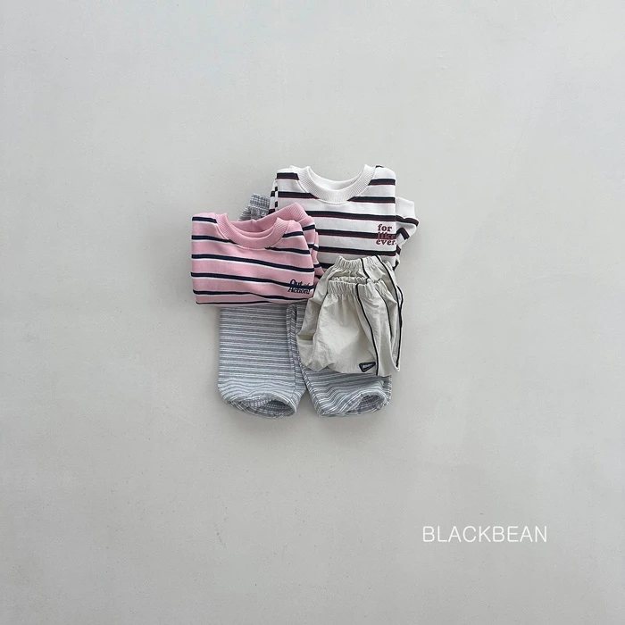 【90-120】韓國童裝 BLACKBEAN 秋季新款 條紋上衣