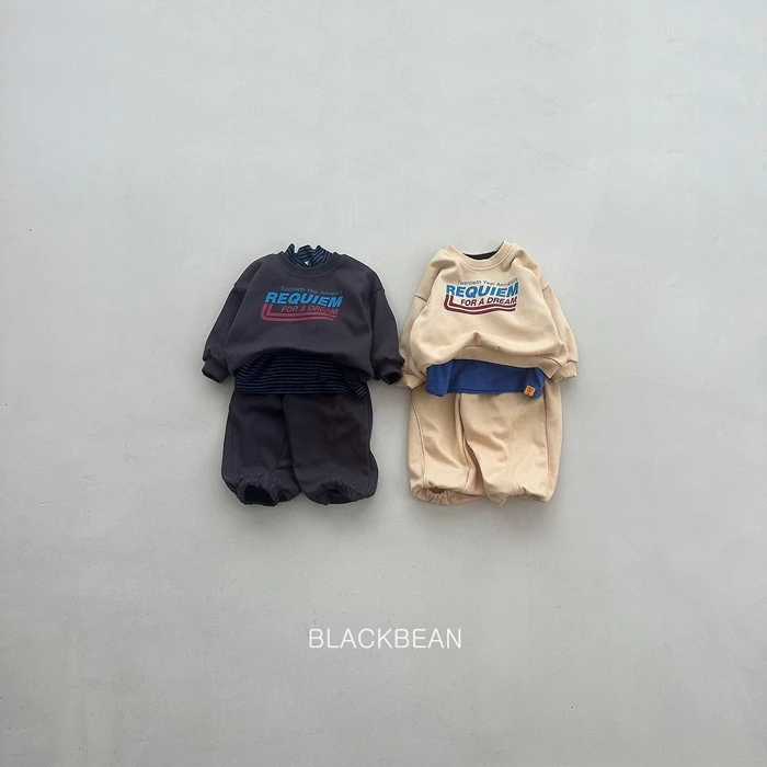 【90-120】韓國童裝 BLACKBEAN 秋季新款 英文休閒套裝