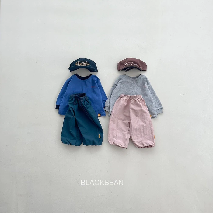 【90-120】韓國童裝 BLACKBEAN 秋季新款 小標撞色休閒套裝