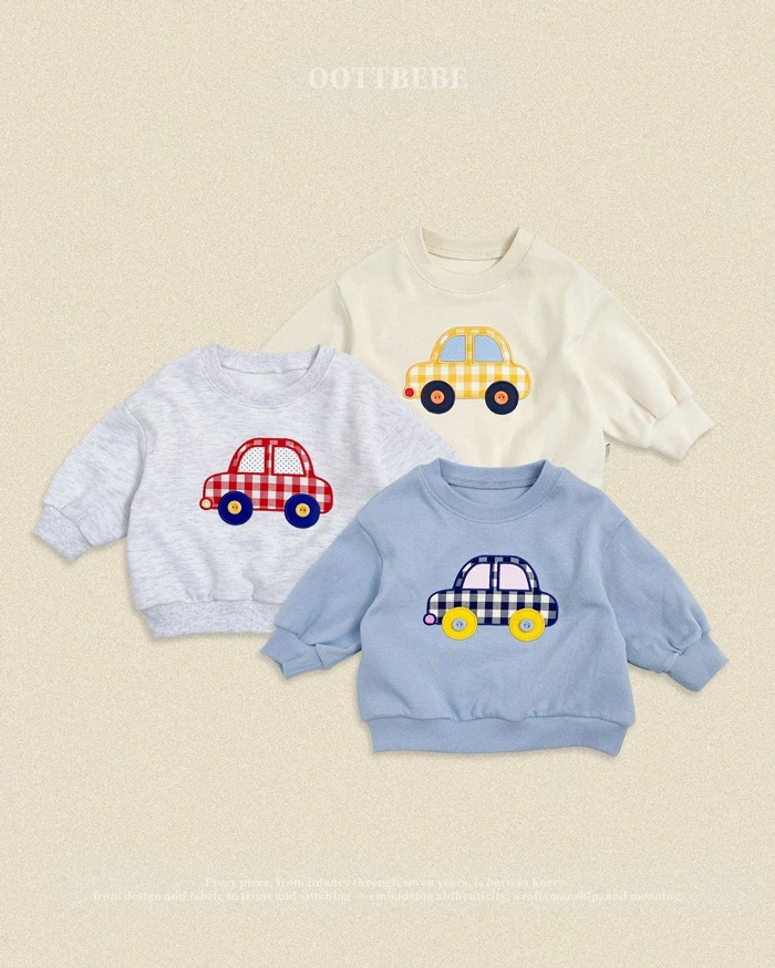 韓國童裝 oottbebe 秋季新款 車車上衣