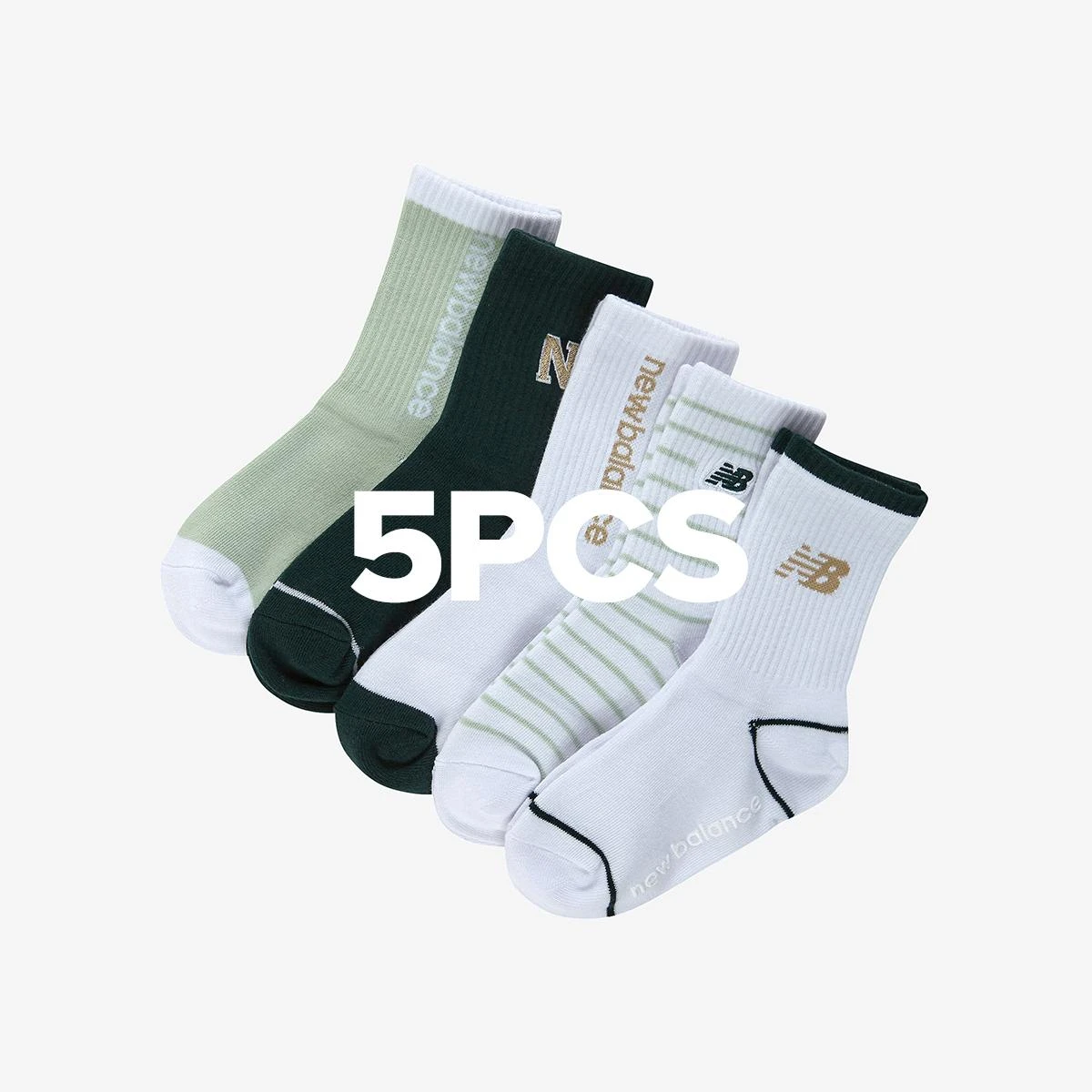 韓國New Balance kids 長襪五件組