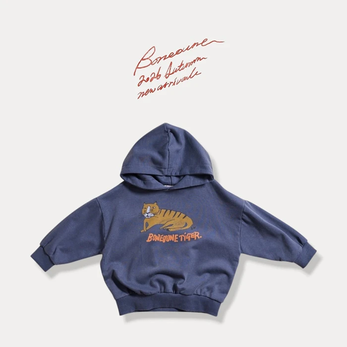 【90-160】韓國童裝 BONEOUNE 秋季新款 老虎連帽上衣