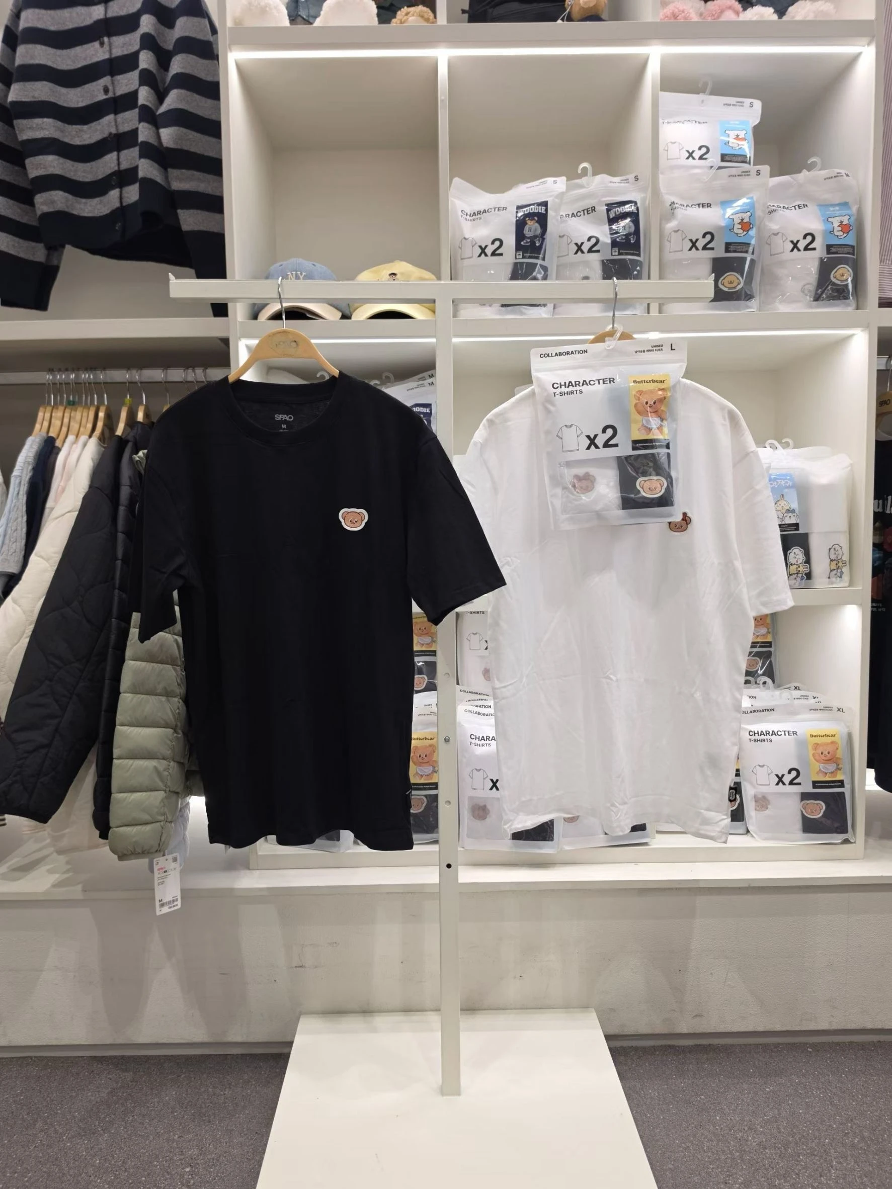 SPAO x BUTTERBEAR聯名短袖上衣兩件套