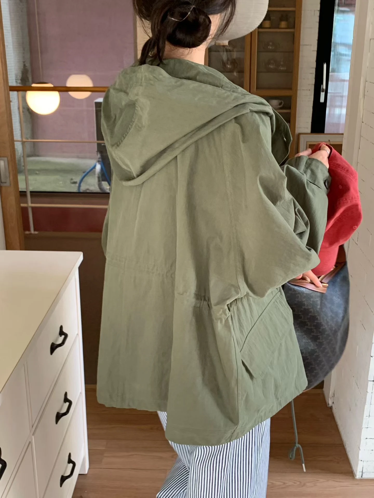 正韓女裝 連帽風衣外套