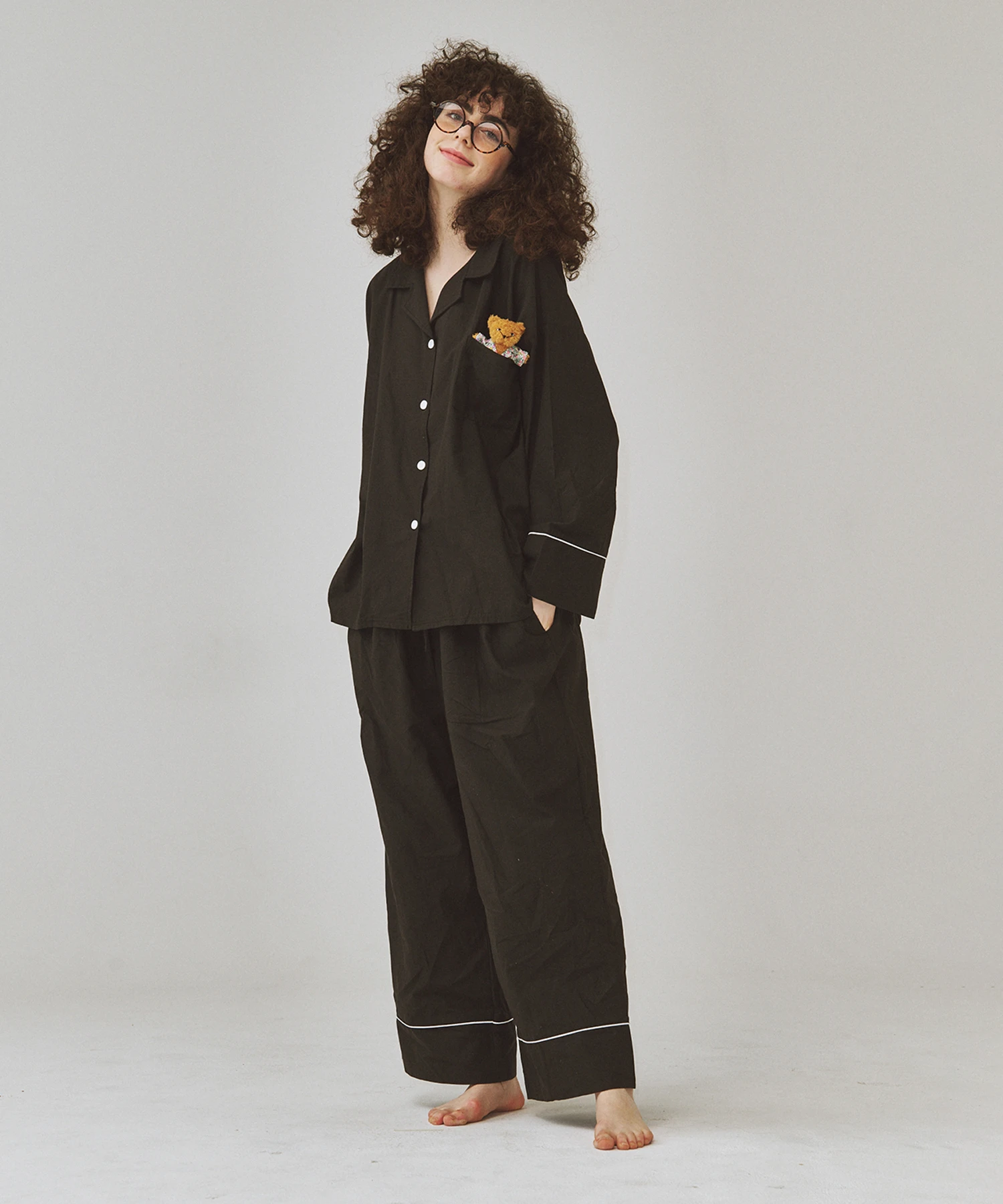 韓國 oggitt 素色經典黑色居家服 睡衣
