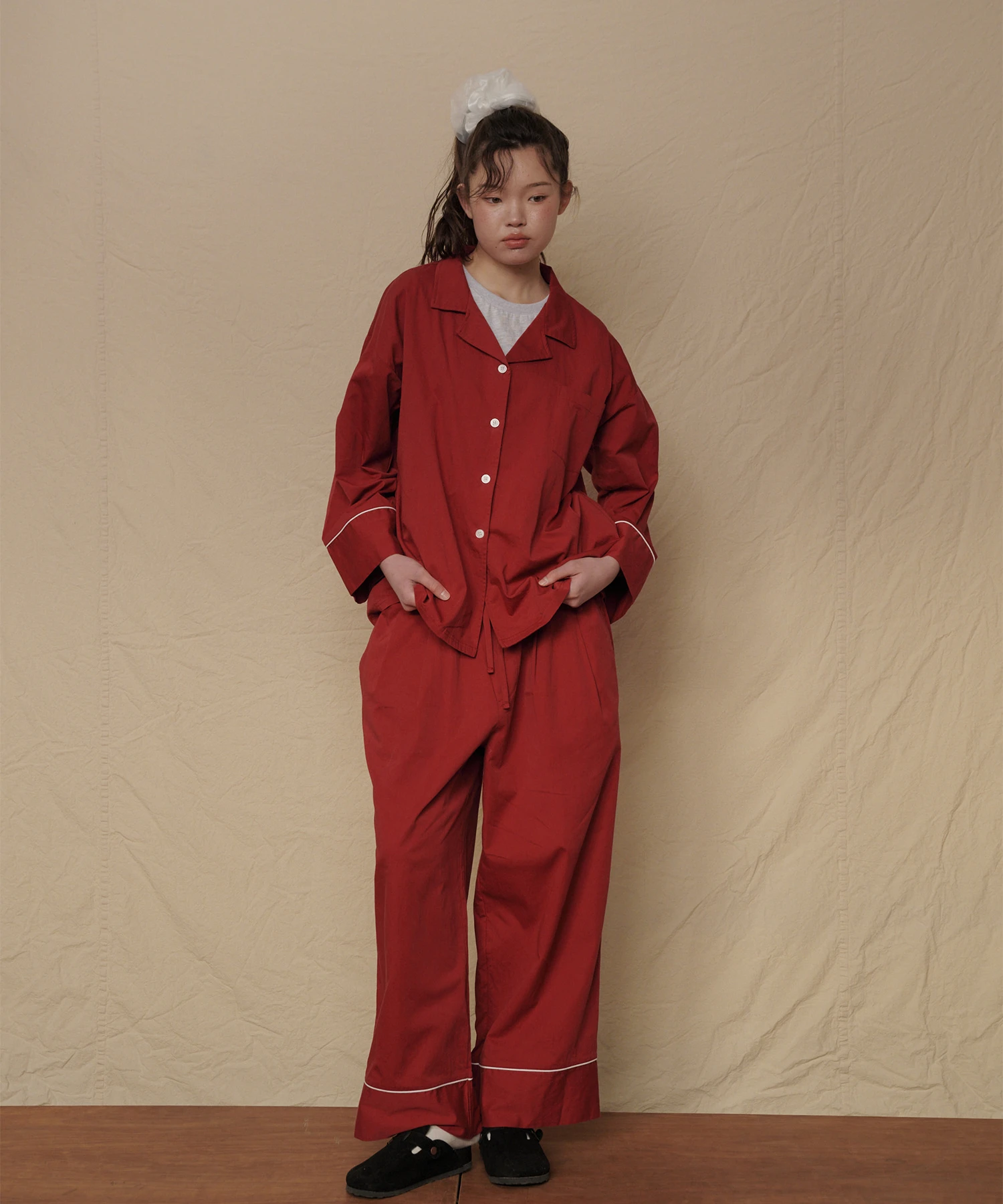 韓國 oggitt 素色經典紅色居家服 睡衣