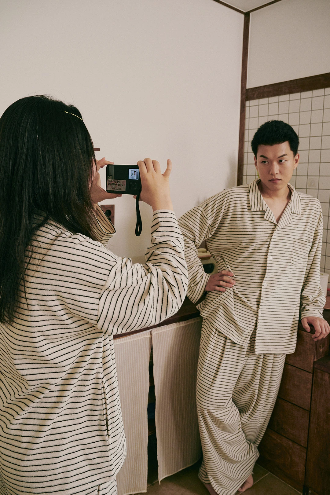 韓國 oggitt 條紋毛巾蜂蜜口袋居家服 睡衣