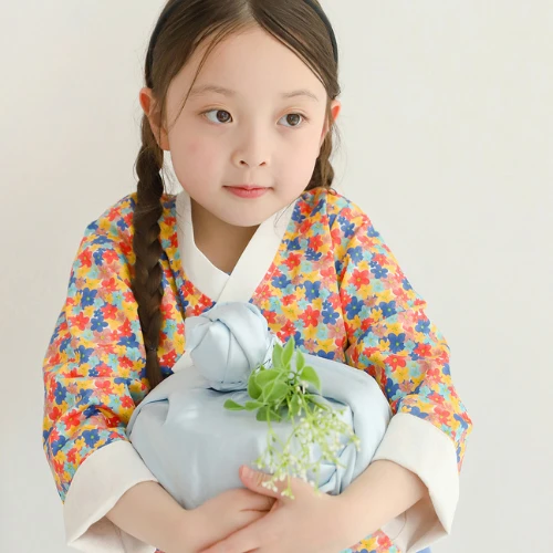SOBORU 韓國製 韓服小外套 長袖 - 五色花