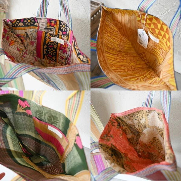 sisam 印度手工製 彩虹茄芷手提袋