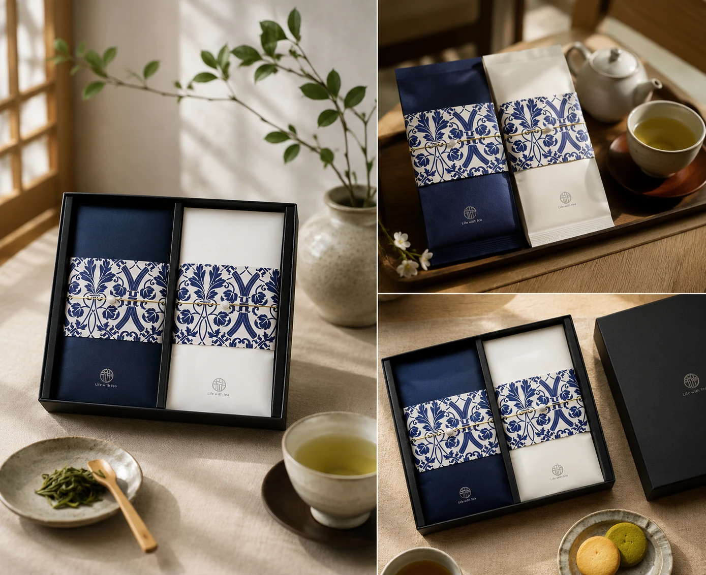 日本 秋月園 RAFFINE THE BLUE 九州銘茶禮盒