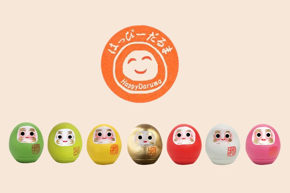 Happy Daruma 新年快樂許願達摩 附許願點瞳貼紙與開運籤詩
