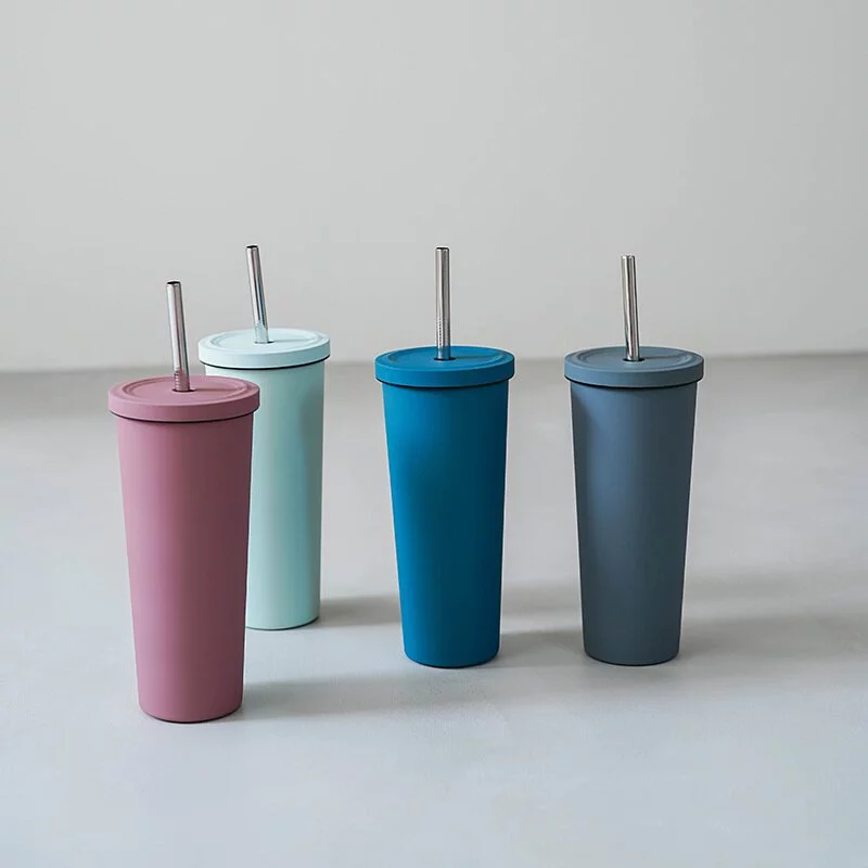 800ml 皮革漆不鏽鋼環保飲料杯(6 colors)