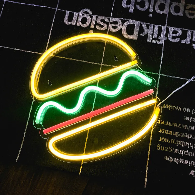 漢堡包霓虹燈