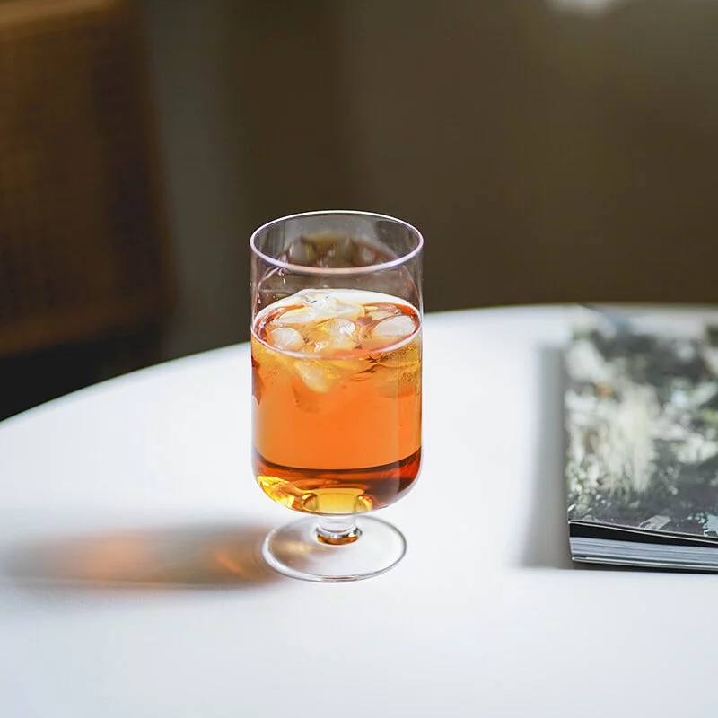 日式輕透玻璃高腳杯