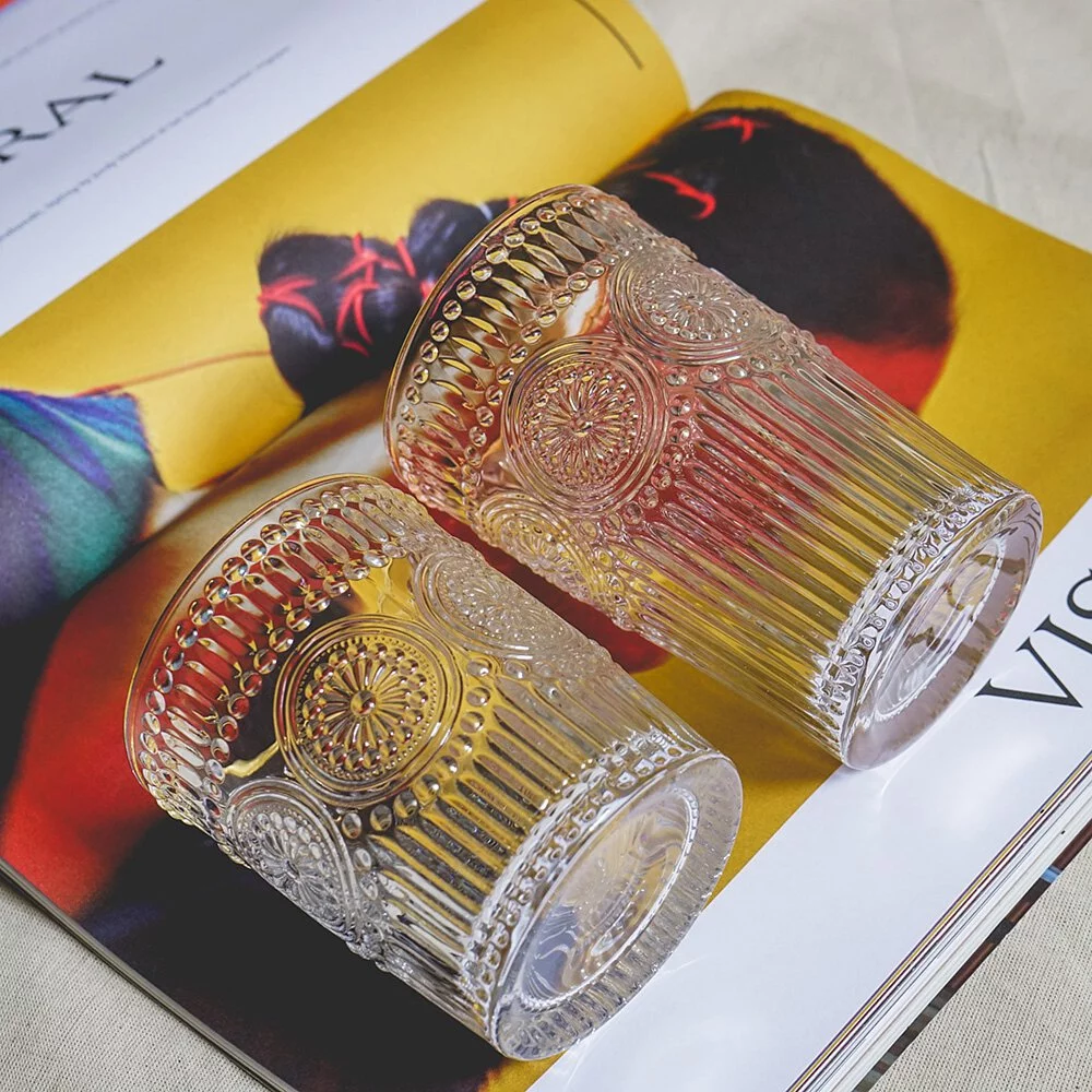 bling金邊浮雕玻璃杯