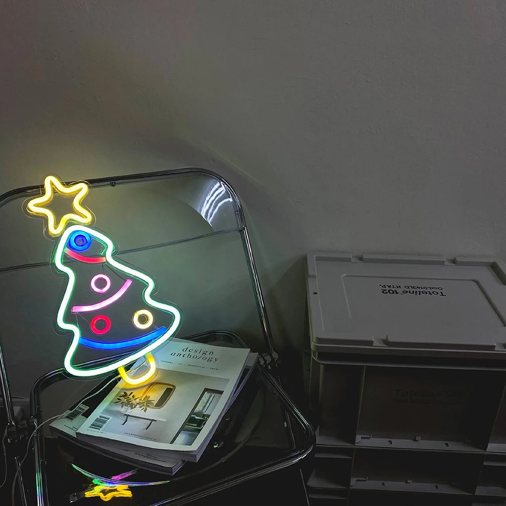 叮叮噹聖誕樹霓虹燈