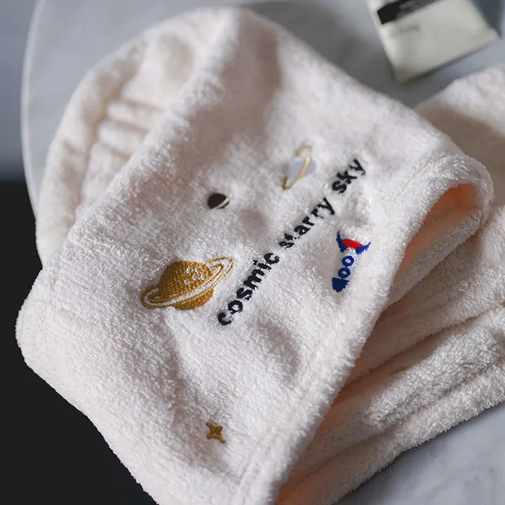 小宇宙刺繡吸水頭巾(2色)