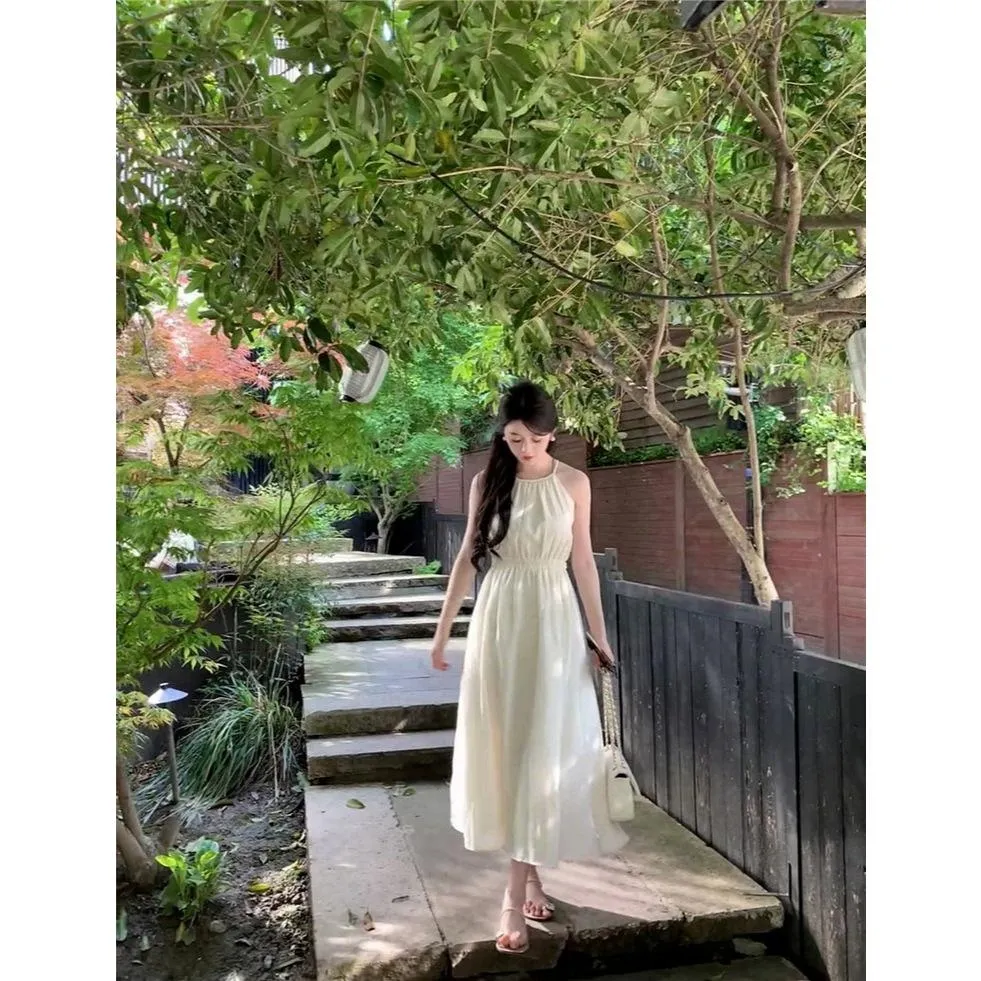 中大碼 削肩長洋裝(鬆緊腰圍) 性感洋裝 度假洋裝 長洋裝 海邊洋裝 吊帶洋裝 法式洋裝 婚宴穿搭 連身裙