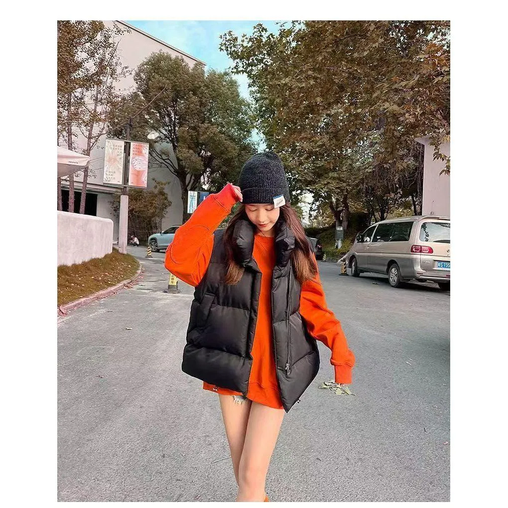 實拍 M-2XL保暖背心 鋪棉背心 韓國 背心 女 麵包背心 馬甲 澎澎背心 羽絨背心 背心外套 日系背心