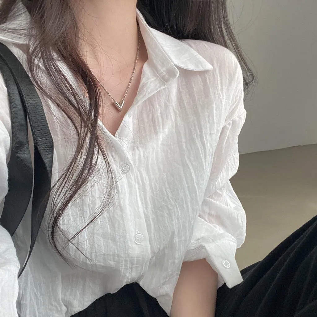 M-XL 韓系溫柔 柔軟棉麻襯衫 防曬上衣 防曬外套 綠色 白色 藍色 灰色上衣 休閒襯衫 夏天百搭上衣