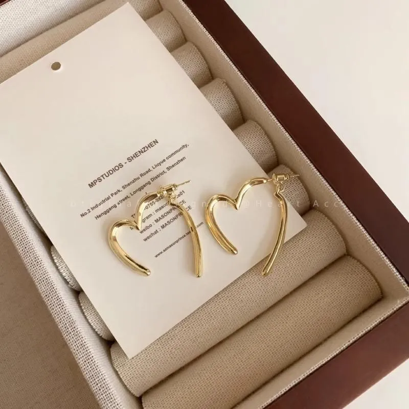 925銀針 立體感愛心耳環 耳飾 流蘇耳環 日系耳環 小香耳環 結婚登記 婚禮洋裝 婚禮穿搭 配飾