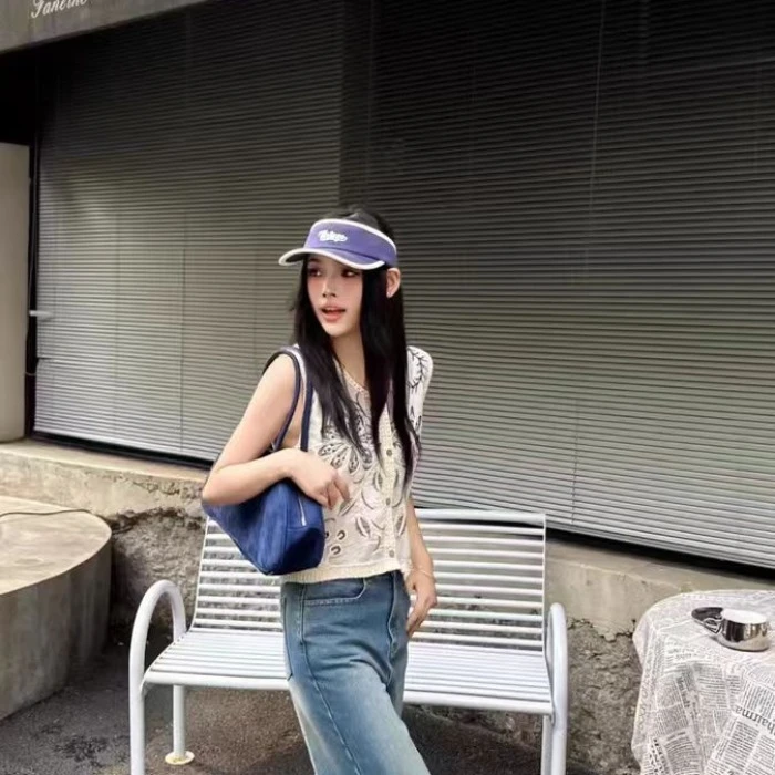 復古鉤花背心
