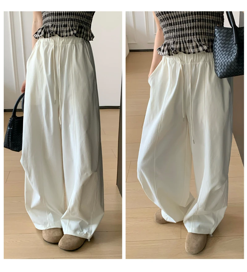 雙愛心刺繡抽繩工裝褲
