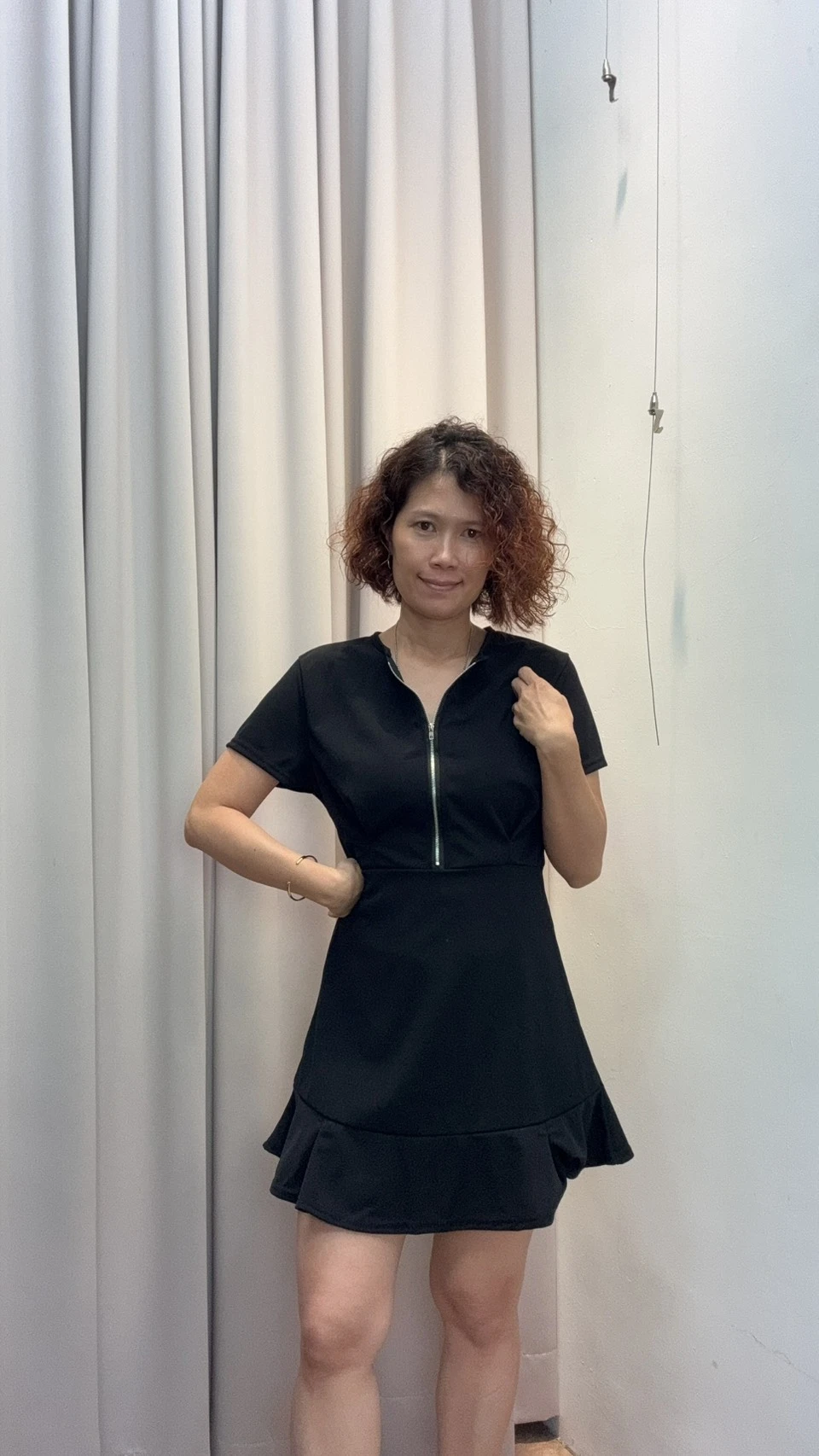 赫本風收腰小洋裝