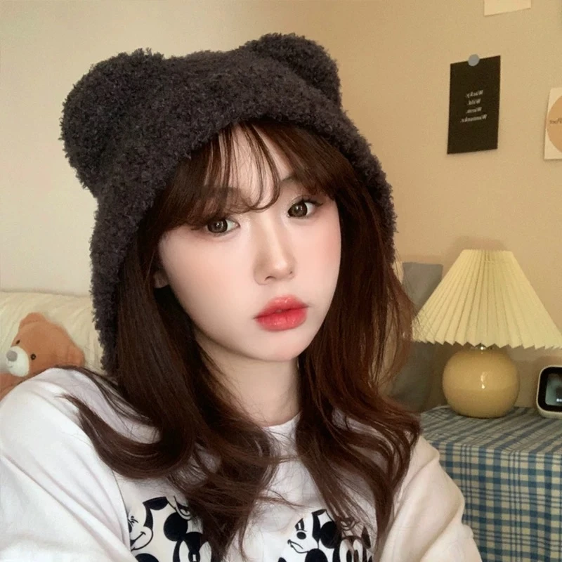 可愛小熊耳朵帽子