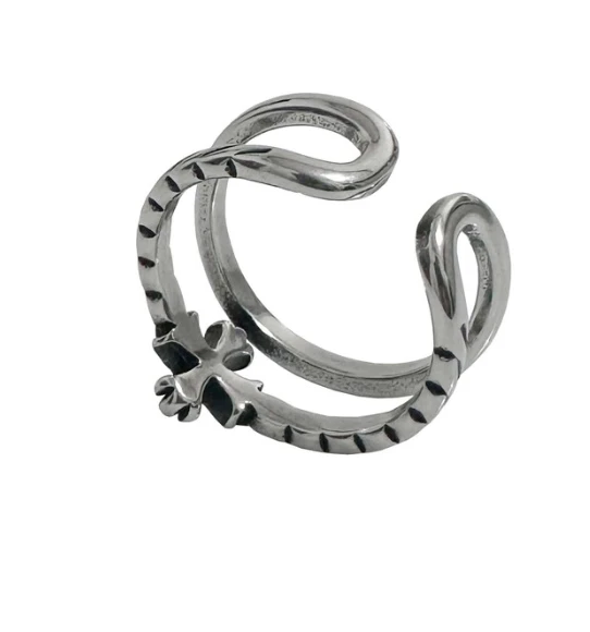 【OFUSE】line cross ring 戒指