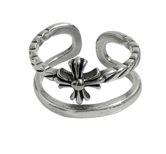 【OFUSE】line cross ring 戒指