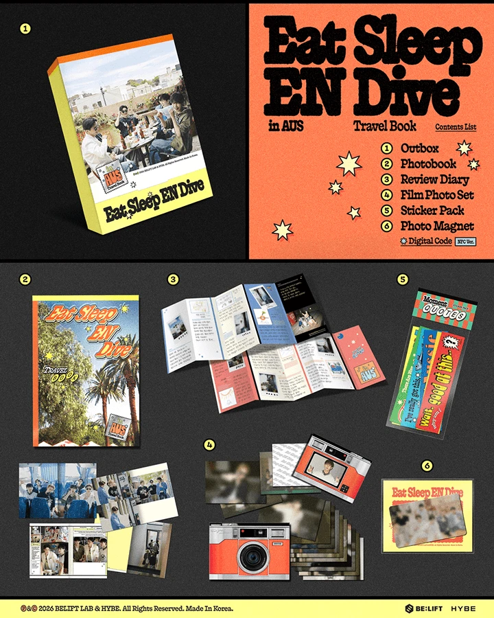 ENHYPEN <Eat Sleep EN Dive in AUS> 旅遊書